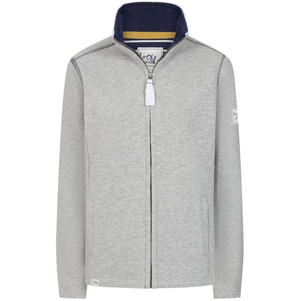 Lazy Jacks Womens/Ladies Logo Full Zip Sweatshirt / Grey Marl